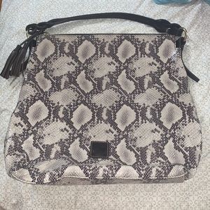 Preowned Dooney & Bourke Snakeskin Print Hobo Purse